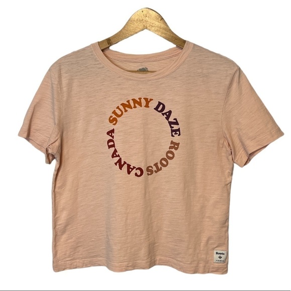 ROOTS Sunny Daze Crop T-Shirt Size Medium - Picture 1 of 10
